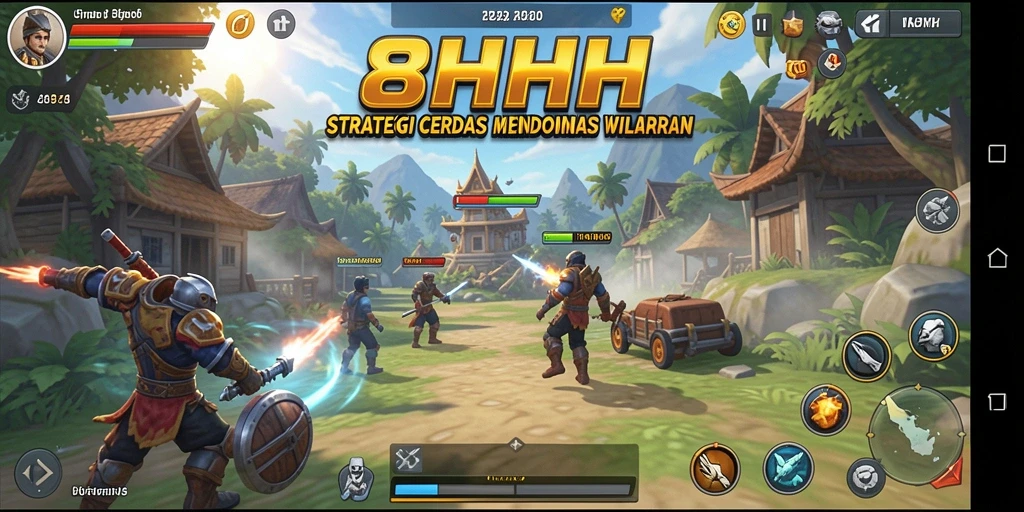Tampilan gameplay mendebarkan dari 8HHH dengan strategi yang cerdas.