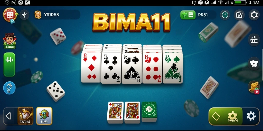 Tampilan utama gameplay BIMA11 dengan berbagai pilihan domino.
