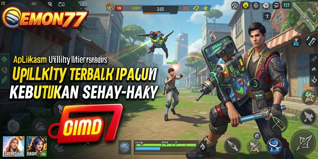 Tampilan utama EMON77 dengan berbagai fitur Utility yang lengkap.