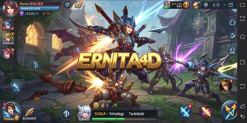 Tangkapan layar menunjukkan aksi strategis di ERNITA4D.