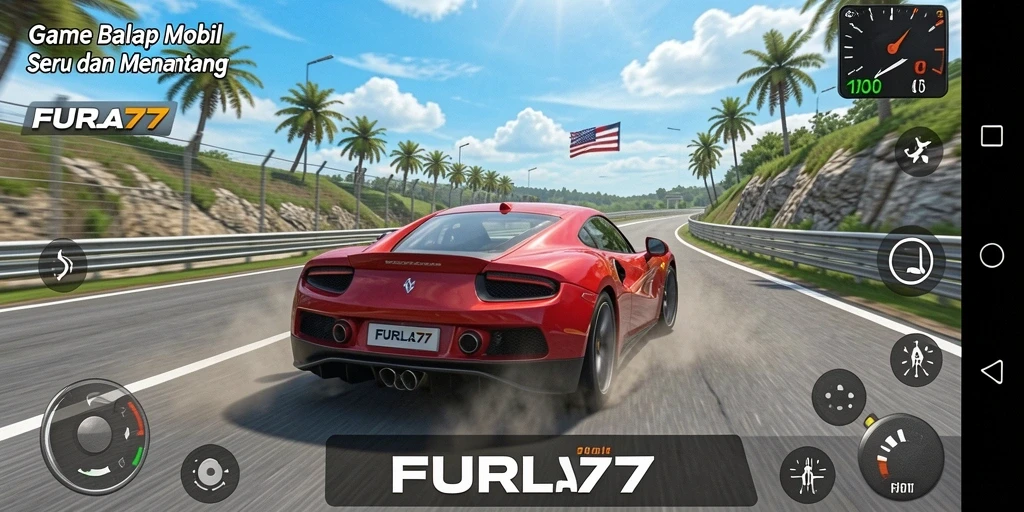 Tampilan menakjubkan dari gameplay balap mobil FURLA77.