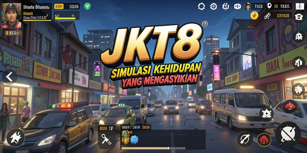 Tampilan gameplay JKT8 yang menarik dan interaktif.