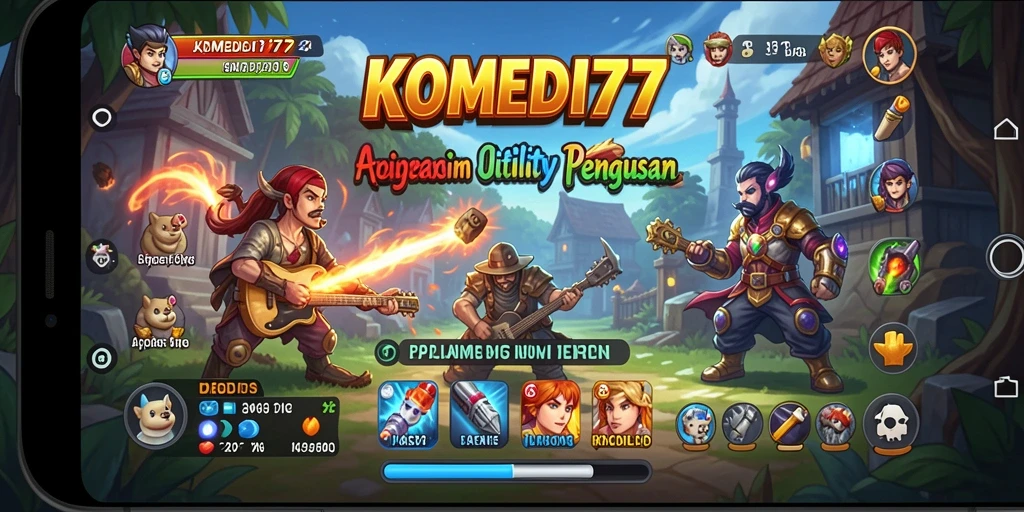 Tampilan antarmuka aplikasi KOMEDI77 yang intuitif dan praktis.