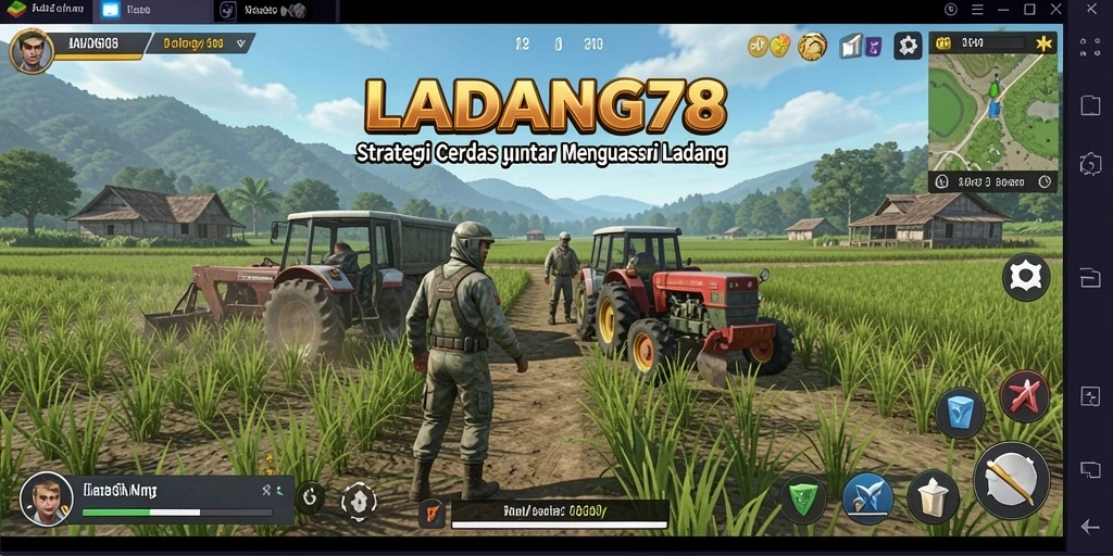 Tampilan menarik saat bertarung dalam LADANG78 dengan gameplay strategi.