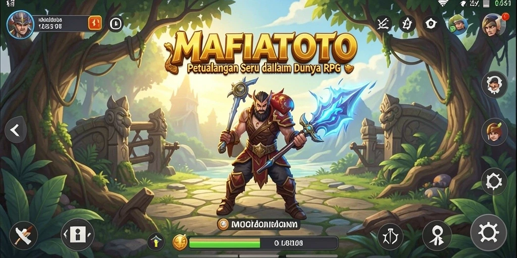 Tampilan gameplay MAFIATOTO yang penuh aksi dan petualangan RPG.