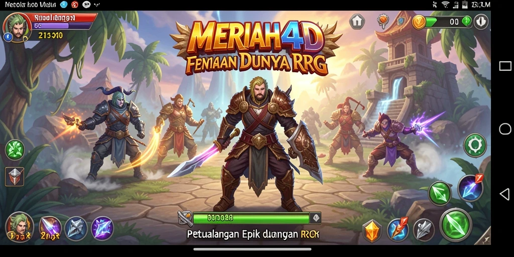 Menampilkan aksi seru dalam gameplay RPG MERIAH4D.