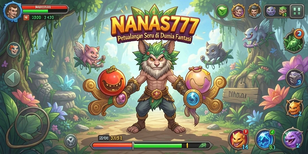 Screenshot gameplay NANAS777 menampilkan petualangan epik di dunia fantasi.