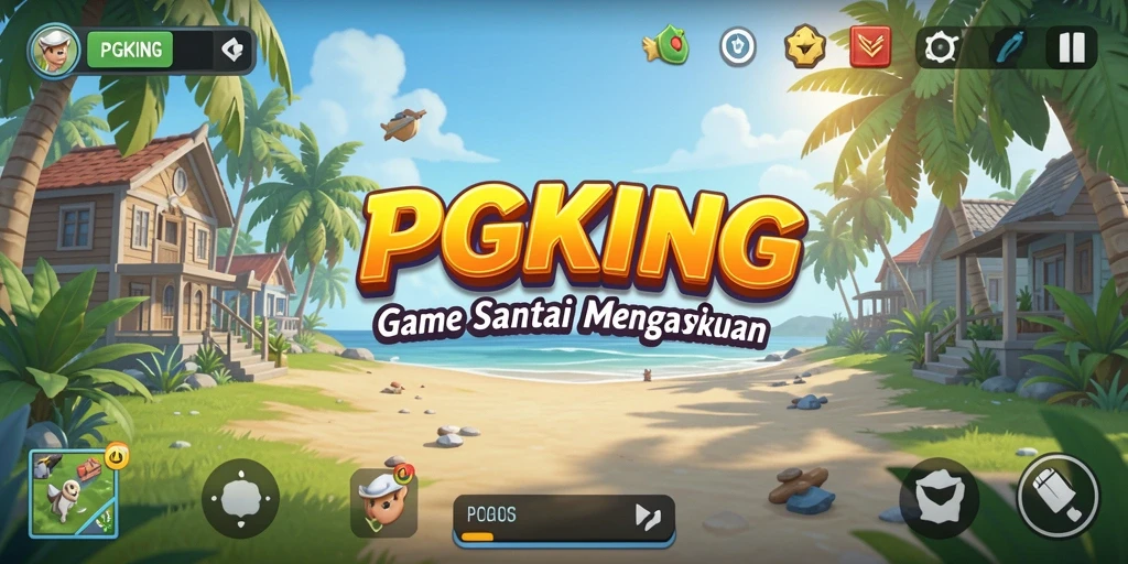 Tampilan gameplay PGKING yang cerah dan mengasyikkan.