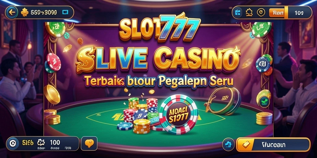 Tampilan menarik dari gameplay Live Casino di SLOT777.