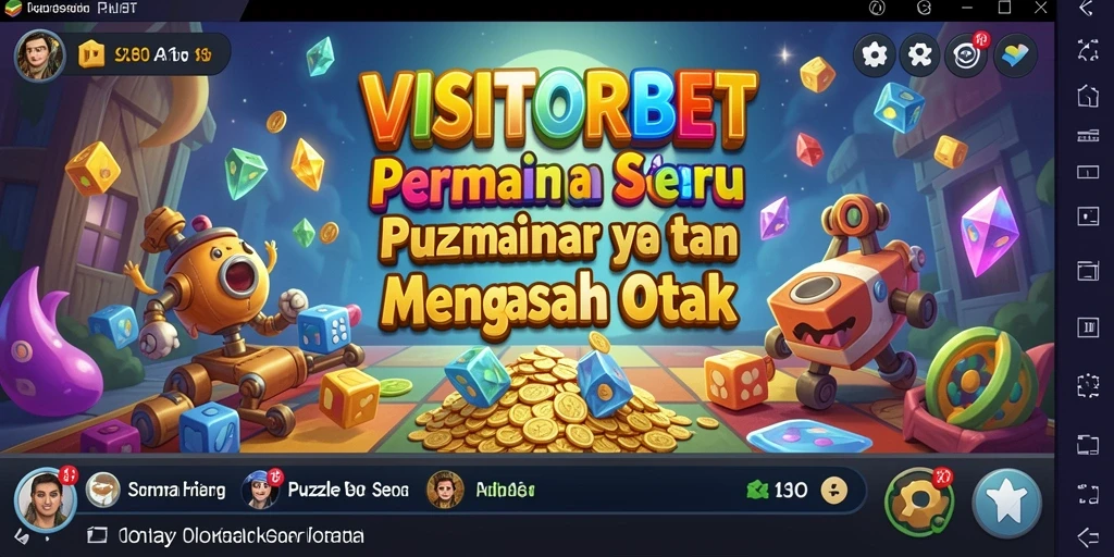 Screenshot gameplay VISITORBET menampilkan tingkat kesulitan puzzle yang beragam.