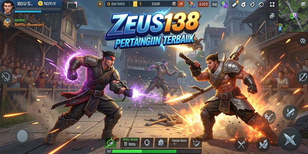 Tampilan gameplay Battle Royale yang mendebarkan di ZEUS138.
